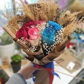 تصویر دسته گل رز کم حجم a270 