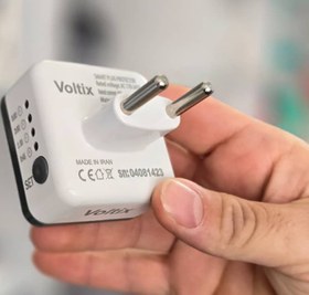 تصویر تبدیل دو شاخه برق تایمر دار Voltix 