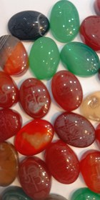 تصویر نگین عقیق لیزری خطی 