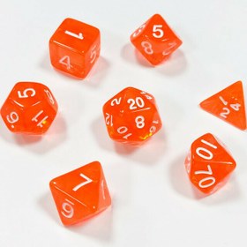 تصویر تاس وعده زمانی نارنجی مجموعه 7 عددی 