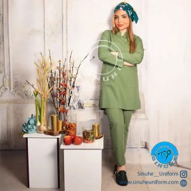 تصویر تونیک شلوار برند سینوهه مدل (Cizgi Medical) سبز پسته‌ای 