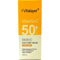 تصویر کرم ضد آفتاب ویتامین سی ویتالایر Vitalayer Vitamin C Spf50 Tinted Sun Screen Cream