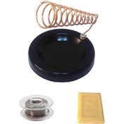 تصویر پایه هویه مدل P/10//3 همراه با روغن لحیم مبنا و سیم لحیم - استیل 