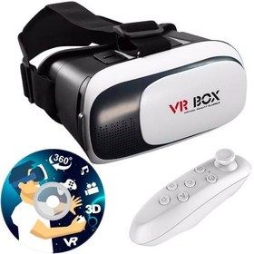تصویر هدست واقعیت مجازی وی آر باکس مدل VR Box 2 به همراه ریموت کنترل بلوتوث 