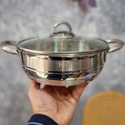 تصویر تابه استیل نیچی سایز ۲۰ دو دسته 