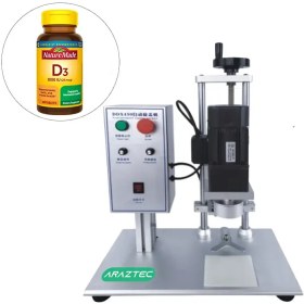 تصویر دستگاه درب بند رومیزی برقی نیمه اتوماتیک آرازتک مدل CM5 