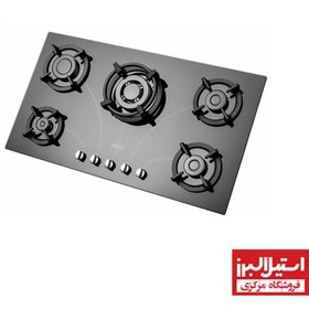 تصویر اجاق گاز صفحه ای استیل البرز مدل5958i Steel Alborz Gas Hub -5 Burner G-5958i