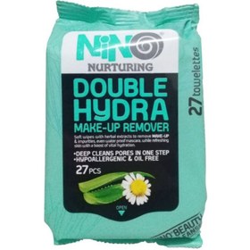 تصویر دستمال مرطوب پاک کننده آرایش Double Hydra نینو 27 عددی ا - -