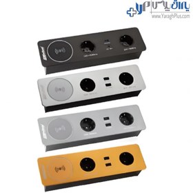 تصویر پریز توکار ملونی مدل 10058 سیلور مات 