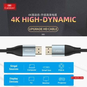 تصویر کابل HDMI ارلدام مدل ET-W26 کیفیت 4K 