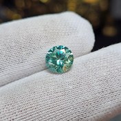 تصویر نگین سنگ موزانایت خوش رنگ اصلی کد 36924 