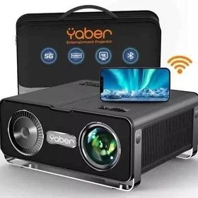 تصویر پروژکتور برند Yaber مدل v10 YABER V10 5G WiFi Bluetooth Projector, 9500L Native 1080P Full HD Projector Support 4K, 2023 Upgraded 4D/4P Keystone & Zoom, Home Theater & Outdoor Video Projector for