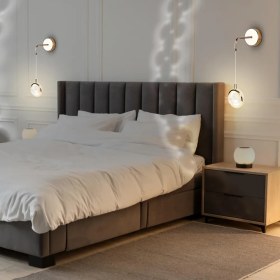 تصویر چراغ آویز و دیوار کوب مدل گوزن کد 4028 - دیواری با پایه خم / طلايی 