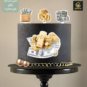 تصویر تصویر و تاپر کیک دلار 