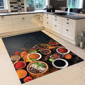 تصویر فرشینه آشپزخانه طرح ادویه کد ۰۳۵ kitchen rug 035