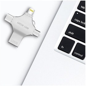 تصویر فلش انتقال عکس و فیلم Green Lion 4-in-1 USB Flash Drive 128gb 