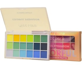 تصویر پالت سایه 18 رنگ میس لارا - گرم 