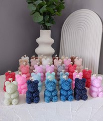 تصویر شمع تدی گلدار 