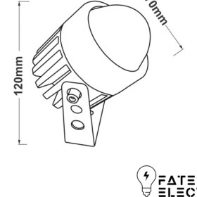 تصویر جت لایت 10 وات آفتابی اف ای سی FEC 