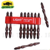 تصویر ست 10 عددی نوک پیچ گوشتی لایت ژاپن (دو سر چهارسو) سری TORSION مدل 2265TB Light Screwdriver Bits TORSION 2265-TB