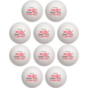 تصویر توپ پینگ پنگ دابل فیش مدل 3 ستاره +V40 بسته 10 عددی 