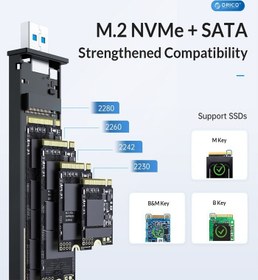 تصویر باکس اس اس دی M.2 NVMe اوریکو مدل M2PJN-C3 