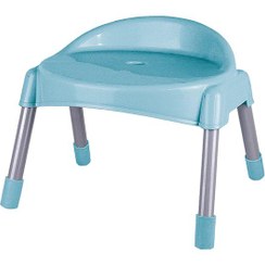 تصویر چهارپایه ناصر پلاستیک مدل 662 پشتی دار پایه فلزی کوتاه 