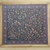 تصویر تابلو پته‌دوزی بزرگ درخت زندگی مشکی نگین‌دوخت با قاب چوبی 