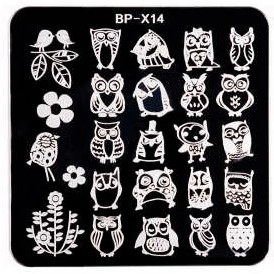 تصویر شابلون طراحی ناخن برن پرتی مدل BP X14 