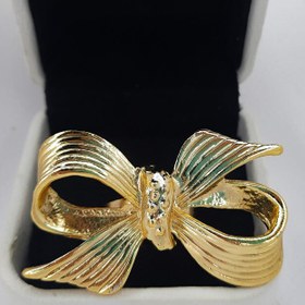 تصویر انگشتر پاپیون مینیمال 