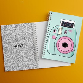 تصویر دفتر نت موسیقی 100 برگ خندالو طرح دوربین عکاسی 