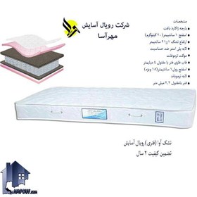 تصویر تشک رویال خواب آسایش مدل آوا سایز 90×200 سانتی متر Royal Asayesh Ava Mattress