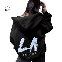 تصویر سویشرت زنانه LA مشکی فری سایز 