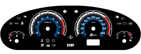 تصویر صفحه کیلومتر اسپرت پژو ۴۰۵ قدیم طرح هاله 