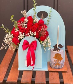 تصویر باکس گل و کیک 