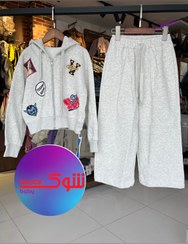 تصویر ست سوییشرت شلوار بچه گانه(دخترانه و پسرانه) - مشکی / 150 