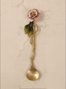 تصویر قاشق چای خوری | ونوس گلبهی سفید 