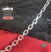تصویر زنجیر نقره دیپلمات سایز ۶۵ سانت 