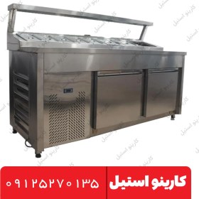 تصویر کانتر سرد 190 سانتی متری زیر یخچال Refrigerator topping