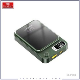 تصویر پاوربانک مگنتی وایرلس 22.5 وات ارلدم Earldom Mag-Safe 10000 Power Bank PD34 