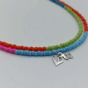 تصویر گردنبند منجوق love 