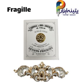 تصویر ورق طلا استیلfragille Champagne Gold فیناچی ایتالیایی (صد تایی) 
