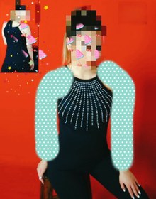 تصویر تاپ مجلسی بندی ویسکوز نگینی 