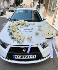 تصویر گل آرایی ماشین عروس دنا کد ۰۱۱ 