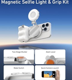 تصویر شاتر و رینگ لایت تلسین Fun Shot C03 مغناطیسی با چرخش ۳۶۰ درجه 