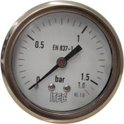 تصویر گیج فشار p60 برند ITEC رنج 0 تا 1.6 بار P601-25-0-1.6BAR-R0--12B-EV-EA