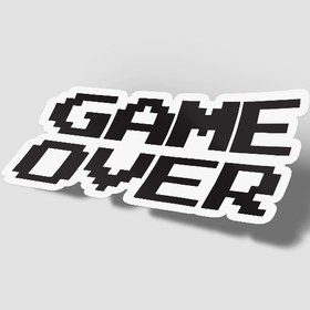 تصویر استیکر گیم اور Game Over 