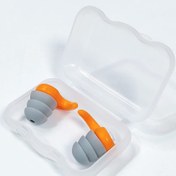 تصویر گوشگیر اعلا ضد آب برای شنا و استخر ، حذف صدا و نویز برای مطالعه و خواب نارنجی 