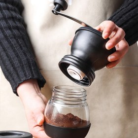 تصویر آسیاب قهوه دستی شیشه ایی یونیک ا coffee grinder coffee grinder