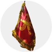 تصویر پرچم رومیزی ساتن براق 